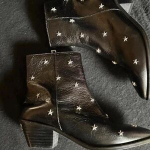 Zadig & Voltaire Star-Studded Black Booties